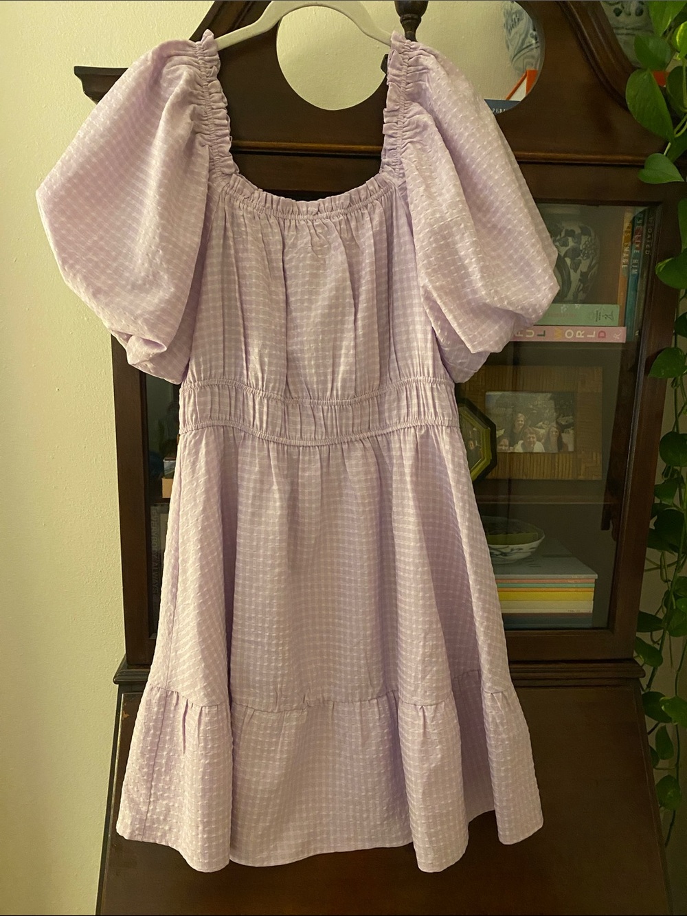ODDY Lilac Puff-Sleeve Dress